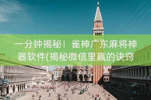一分钟揭秘！雀神广东麻将神器软件(揭秘微信里赢的诀窍)