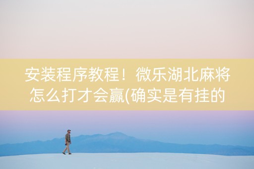 安装程序教程！微乐湖北麻将怎么打才会赢(确实是有挂的)