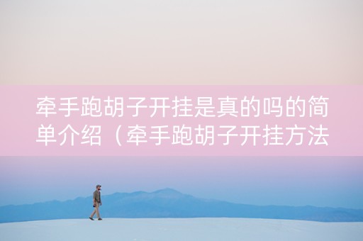 牵手跑胡子开挂是真的吗的简单介绍（牵手跑胡子开挂方法）