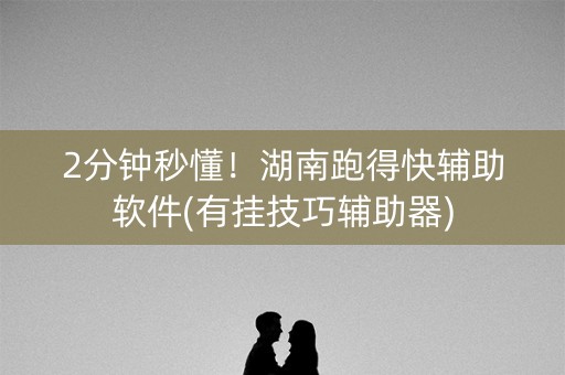 2分钟秒懂！湖南跑得快辅助软件(有挂技巧辅助器)