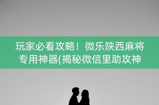 玩家必看攻略！微乐陕西麻将专用神器(揭秘微信里助攻神器)