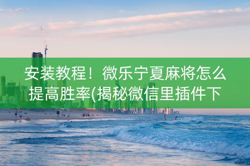 安装教程！微乐宁夏麻将怎么提高胜率(揭秘微信里插件下载)