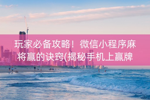 玩家必备攻略！微信小程序麻将赢的诀窍(揭秘手机上赢牌的技巧)