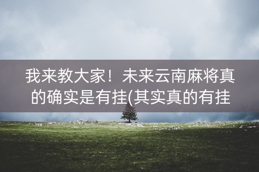 我来教大家！未来云南麻将真的确实是有挂(其实真的有挂)