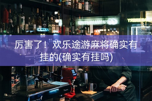 厉害了！欢乐途游麻将确实有挂的(确实有挂吗)