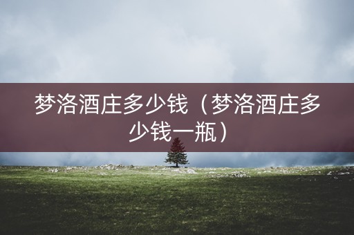 梦洛酒庄多少钱（梦洛酒庄多少钱一瓶）