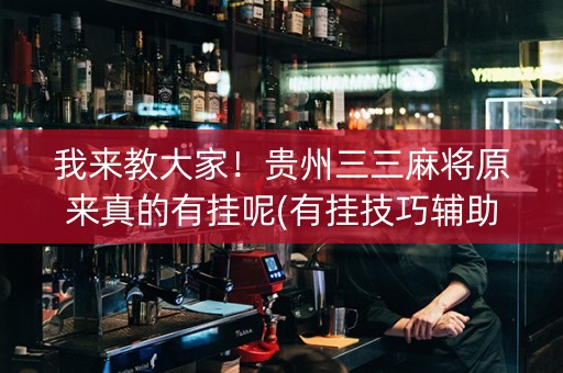我来教大家！贵州三三麻将原来真的有挂呢(有挂技巧辅助器)