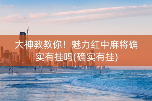 大神教教你！魅力红中麻将确实有挂吗(确实有挂)
