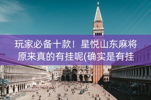 玩家必备十款！星悦山东麻将原来真的有挂呢(确实是有挂的)