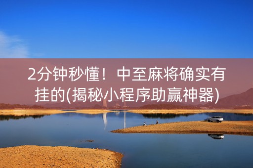 2分钟秒懂！中至麻将确实有挂的(揭秘小程序助赢神器)