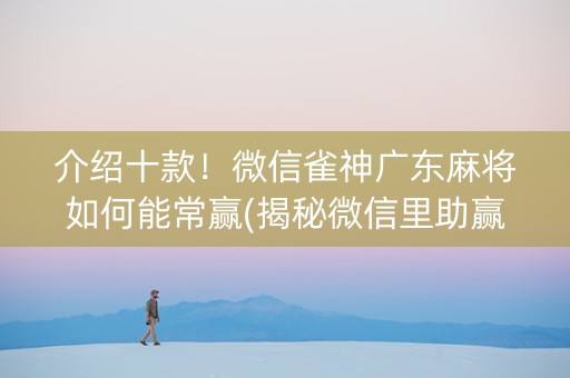 介绍十款！微信雀神广东麻将如何能常赢(揭秘微信里助赢神器)