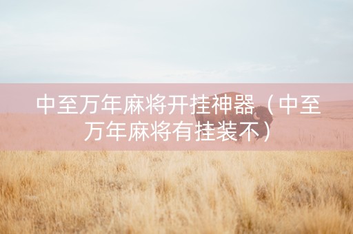 中至万年麻将开挂神器（中至万年麻将有挂装不）