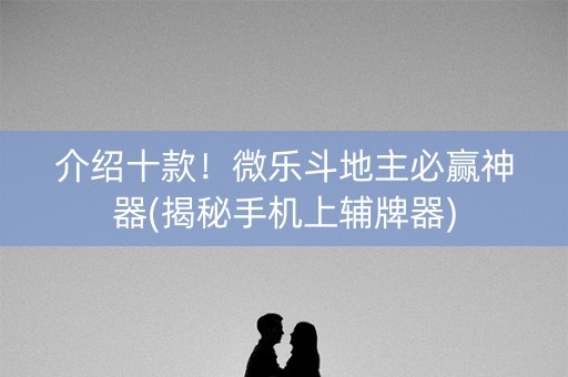介绍十款！微乐斗地主必赢神器(揭秘手机上辅牌器)