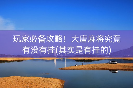 玩家必备攻略！大唐麻将究竟有没有挂(其实是有挂的)