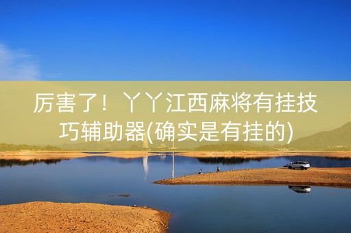 厉害了！丫丫江西麻将有挂技巧辅助器(确实是有挂的)
