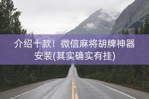 介绍十款！微信麻将胡牌神器安装(其实确实有挂)