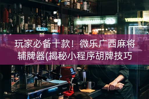 玩家必备十款！微乐广西麻将辅牌器(揭秘小程序胡牌技巧)