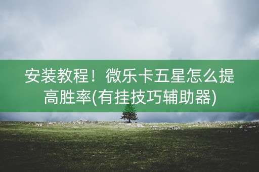 安装教程！微乐卡五星怎么提高胜率(有挂技巧辅助器)
