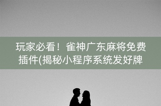 玩家必看！雀神广东麻将免费插件(揭秘小程序系统发好牌)