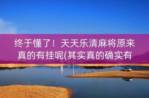 终于懂了！天天乐清麻将原来真的有挂呢(其实真的确实有挂)