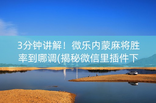 3分钟讲解！微乐内蒙麻将胜率到哪调(揭秘微信里插件下载)