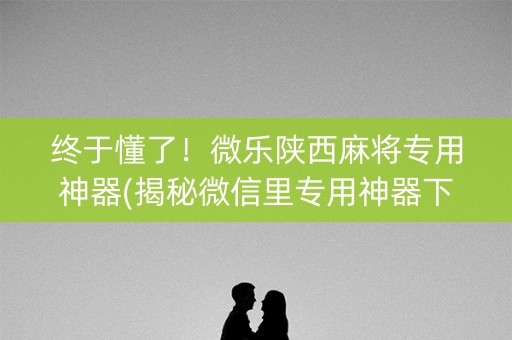终于懂了！微乐陕西麻将专用神器(揭秘微信里专用神器下载)