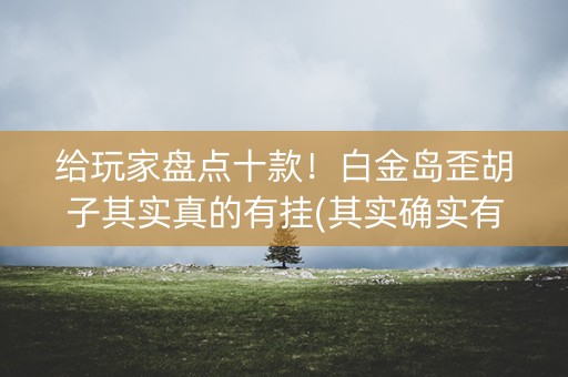 给玩家盘点十款！白金岛歪胡子其实真的有挂(其实确实有挂)