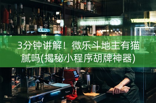 3分钟讲解！微乐斗地主有猫腻吗(揭秘小程序胡牌神器)