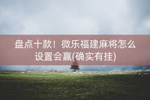 盘点十款！微乐福建麻将怎么设置会赢(确实有挂)