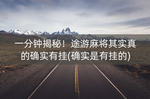 一分钟揭秘！途游麻将其实真的确实有挂(确实是有挂的)