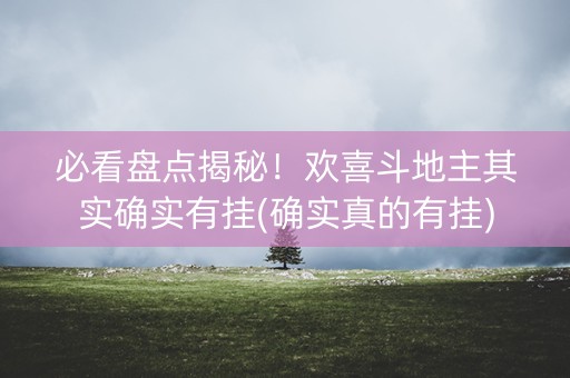 必看盘点揭秘！欢喜斗地主其实确实有挂(确实真的有挂)