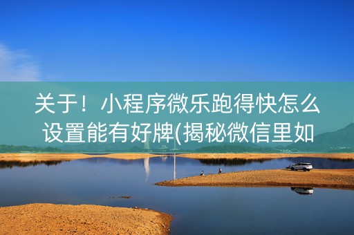 关于！小程序微乐跑得快怎么设置能有好牌(揭秘微信里如何让牌变好)
