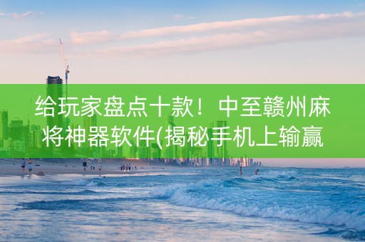 给玩家盘点十款！中至赣州麻将神器软件(揭秘手机上输赢规律)