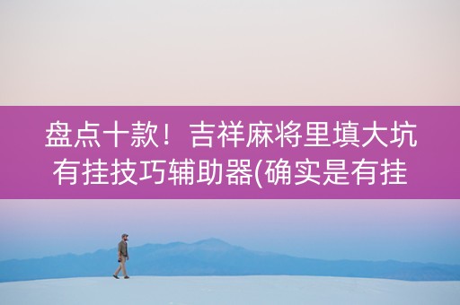 盘点十款！吉祥麻将里填大坑有挂技巧辅助器(确实是有挂的)