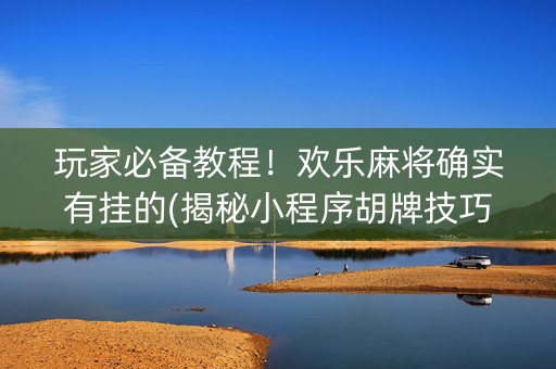 玩家必备教程！欢乐麻将确实有挂的(揭秘小程序胡牌技巧)