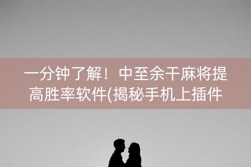 一分钟了解！中至余干麻将提高胜率软件(揭秘手机上插件购买)