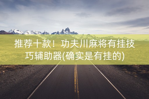 推荐十款！功夫川麻将有挂技巧辅助器(确实是有挂的)