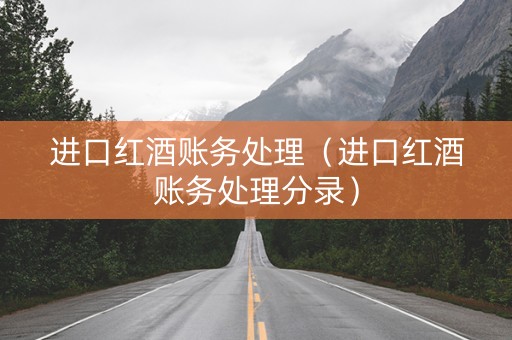 进口红酒账务处理（进口红酒账务处理分录）