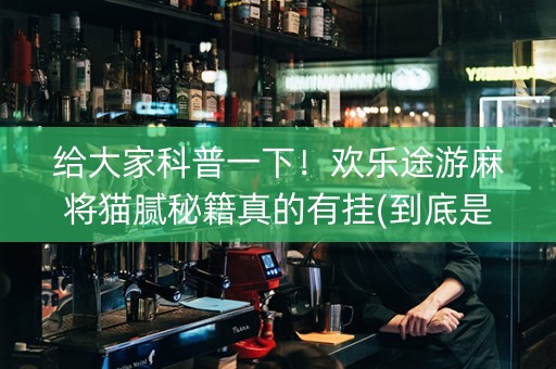 给大家科普一下！欢乐途游麻将猫腻秘籍真的有挂(到底是不是有挂)