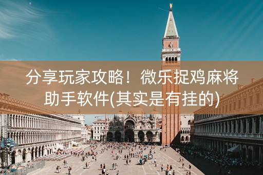 分享玩家攻略！微乐捉鸡麻将助手软件(其实是有挂的)