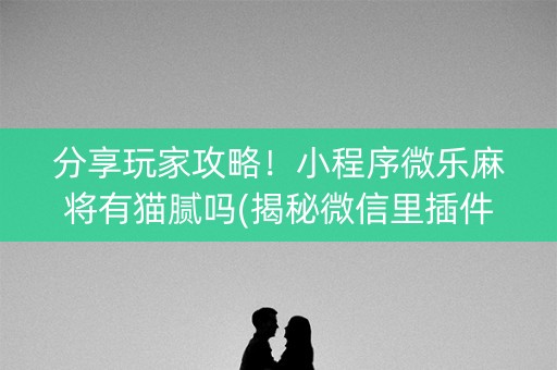 分享玩家攻略！小程序微乐麻将有猫腻吗(揭秘微信里插件下载)