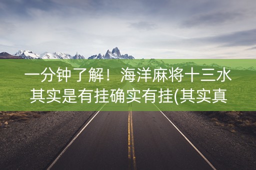 一分钟了解！海洋麻将十三水其实是有挂确实有挂(其实真的有挂)