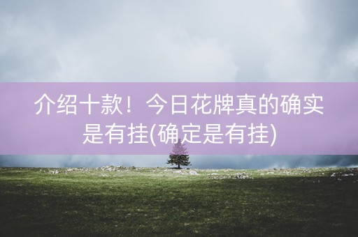 介绍十款！今日花牌真的确实是有挂(确定是有挂)