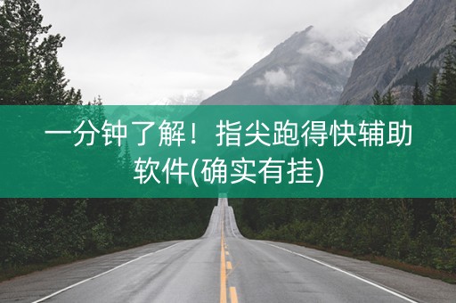 一分钟了解！指尖跑得快辅助软件(确实有挂)