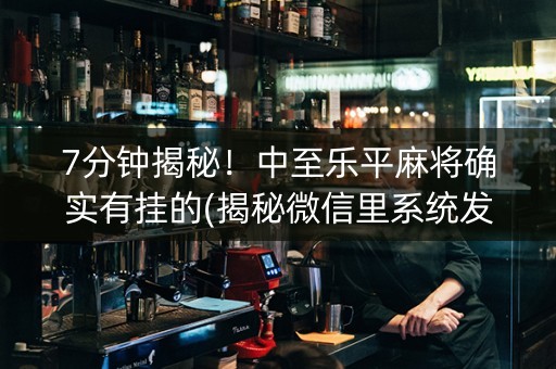 7分钟揭秘！中至乐平麻将确实有挂的(揭秘微信里系统发好牌)