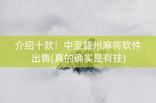 介绍十款！中至赣州麻将软件出售(真的确实是有挂)