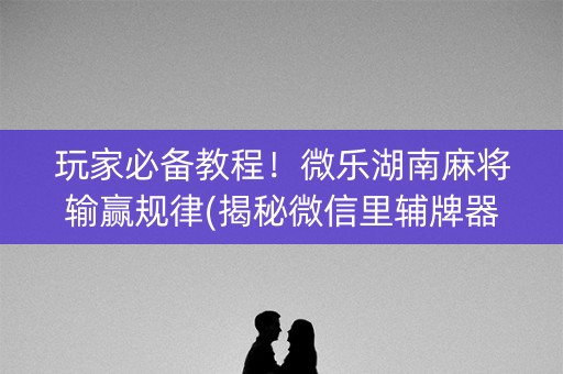 玩家必备教程！微乐湖南麻将输赢规律(揭秘微信里辅牌器)
