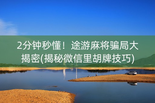 2分钟秒懂！途游麻将骗局大揭密(揭秘微信里胡牌技巧)
