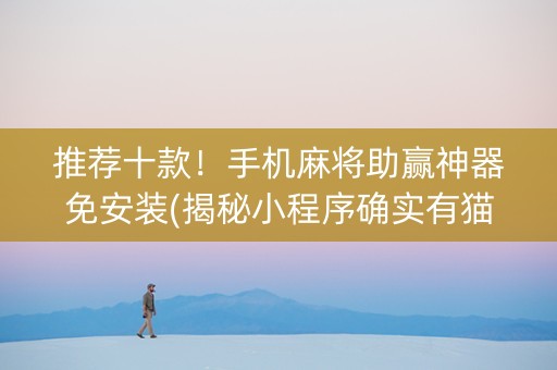 推荐十款！手机麻将助赢神器免安装(揭秘小程序确实有猫腻)