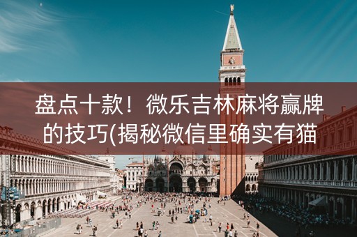 盘点十款！微乐吉林麻将赢牌的技巧(揭秘微信里确实有猫腻)